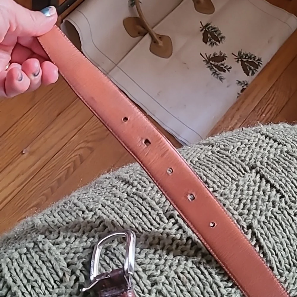 Coach Unisex Brown Leather Belt Sz 38, #3764, smoke and pet free home